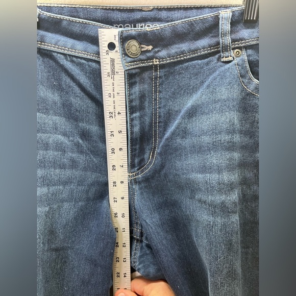 Maurices Bootcut Jeans Womens 22W Short Plus size Blue Denim Stretch Comfy 2364 - Picture 5 of 10